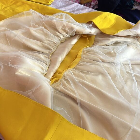 NEW Giambattista Valli Twist-front midi dress yellow - size 48 (US 12/XL) - Picture 11 of 12